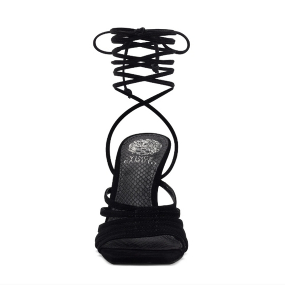 Vince Camuto Roselian Tie Up Sandal Black -5 - Picture 3 of 7